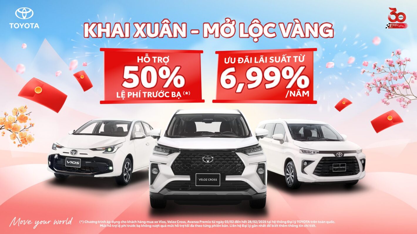 Toyota Huế Khai Xuân Giảm Giá Lên Đến 33 Triệu Đồng
