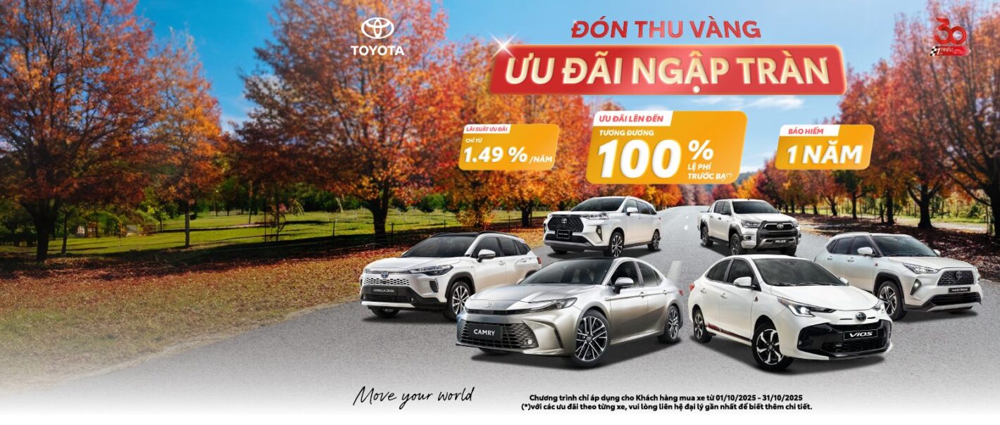 TOYOTA HUẾ TRIỂN KHAI CHƯƠNG TRÌNH ƯU ĐÃI THÁNG 10/2025